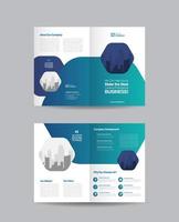 Blue Gradient Corporate Business Bi-Fold Brochure Design