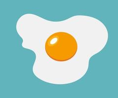 A Flat Design of a Cracked Egg  vector