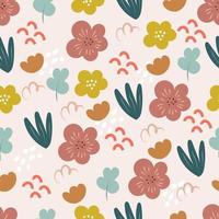 Botanical doodle seamless pattern vector