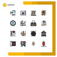 Modern, color icon set  vector