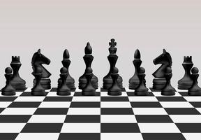 concepto de juego de mesa de ajedrez vector