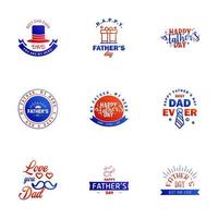 Father's day color icon set  vector