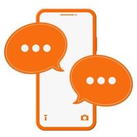 Smartphone with Speech Bubble Message vector