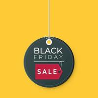Black Friday Sale Tag Hanging Special Offer vector