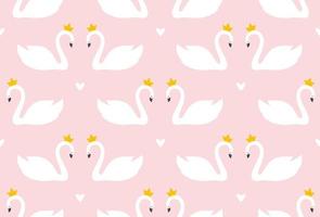Swan Print Seamless Texture vector