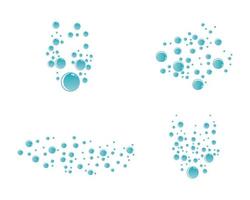 conjunto de imágenes de burbujas de agua vector