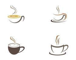 Coffee cup images logo set vector