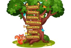 Days of the week in lettering. Monday, Tuesday, Wednesday, Thursday,  Friday, Saturday, Sunday. 13744520 Vector Art at Vecteezy