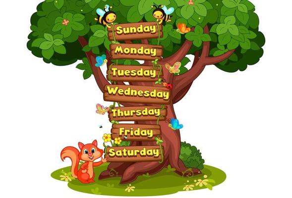 Days of the week: Dias da semana em inglês - Estudo Kids