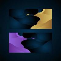 Abstract background set with fluid effect pattern vector