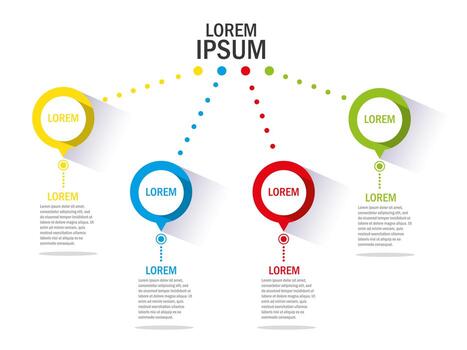 Infographic with pointers and icons vector