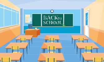 School classroom scene vector