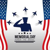 Memorial day celebration design vector