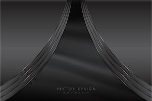 Dark gray metallic background with silk texture. vector