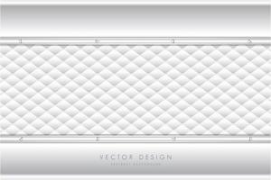 Gray metallic background with white upholstery  vector