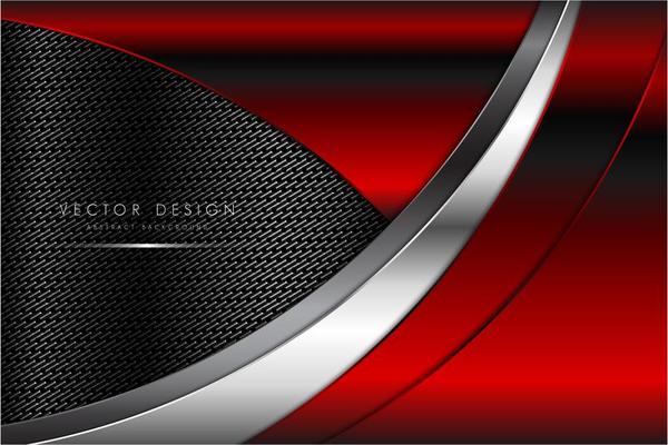 Red metallic background with carbon fiber texture