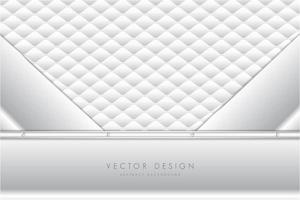 Gray metallic background with white upholstery vector