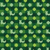 Clover leaves and elf boots pattern background vector