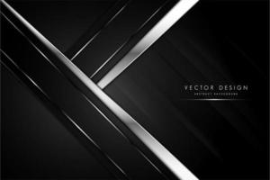 Black and gray arrow shape metallic background with silver. vector