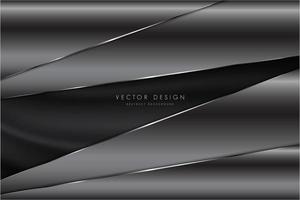 Dark gray luxury metallic background with silk texture. vector