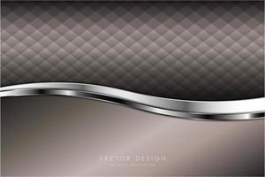 Luxury metallic brown and silver background vector