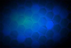 Blue 3D hexagon grid vector