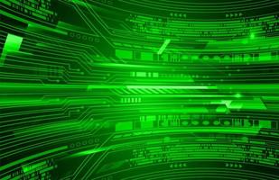 Fondo de concepto de tecnología futura de circuito cibernético verde vector