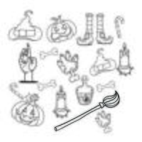 Set of Halloween Elements vector