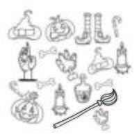 Set of Halloween Elements vector