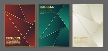 Abstract minimal covers with golden lines vector