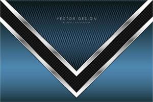 Blue technological metallic background with arrow shape. vector