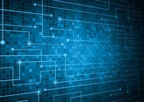 fondo de tecnología futura del circuito cibernético azul vector