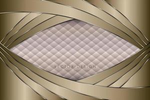 Luxury gold and silver background with upholstery vector