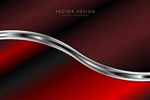 Red metallic background. Technology concept. vector