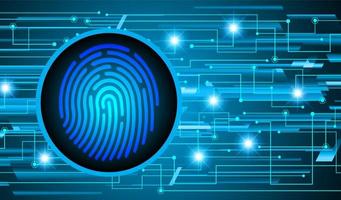 Finger print network cyber security background vector