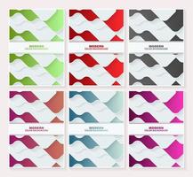 conjunto de diseño de cubiertas abstractas. vector