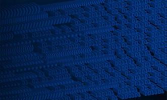 Blue 3D binary cyber circuit background vector