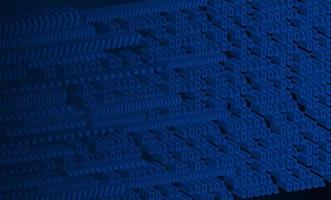 Blue 3D binary cyber circuit background vector