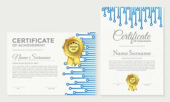 conjunto de certificados de membresía. vector