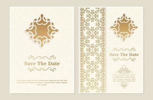 Invitation template with abstract ornaments vector