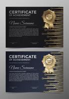 Professional certificate templates vector