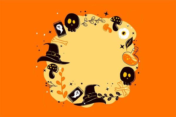 Halloween Circle Frame 