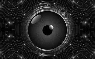 Black eye cyber circuit future technology background vector