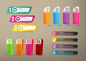 Modern text box template, banner Infographics vector