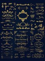 Golden Frames Set vector