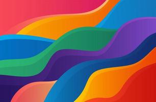 Dynamic liquid wave colorful background vector