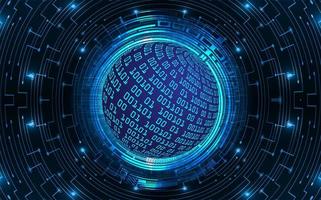 Blue world cyber circuit future technology concept background vector