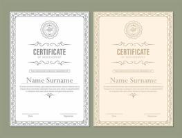 Certificate of achievement with classic frame vector