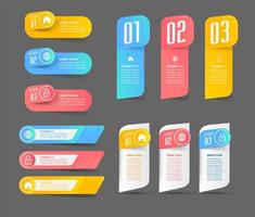 Modern text box template, banner Infographics vector