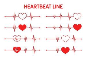 Red heart rate graph When exercising vector